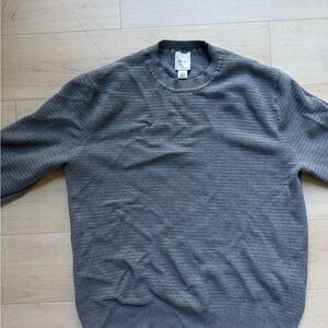 Calvin Klein Charcoal Grey Crewneck Sweater Timeless Knit Design